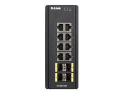 D-LINK DIS-300G-12SW 12-Port Industrie Gigabit Managed Switch 8x 10/100/1000Base 4x 100/1000Base SFP IP30 NEMA?TS2 Section 2