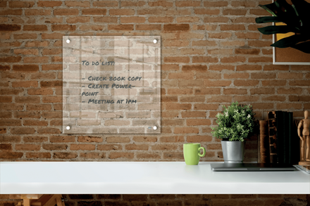 Nobo Acrylglas-Schreibtafel 30,0 x 30,0 cm transparent