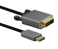 helos Anschlusskabel, DisplayPort Stecker/DVI Stecker, PREMIUM, 2,0m, schwarz helos Anschlusskabel, DisplayPort Stecker/DVI Stecker, PREMIUM, 2,0m, schwarz
