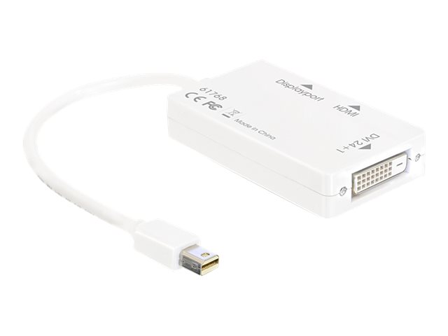 DELOCK Adapter mini Displayport 11 Stecker Displayport HDMI DVI Buchse Passiv weiss