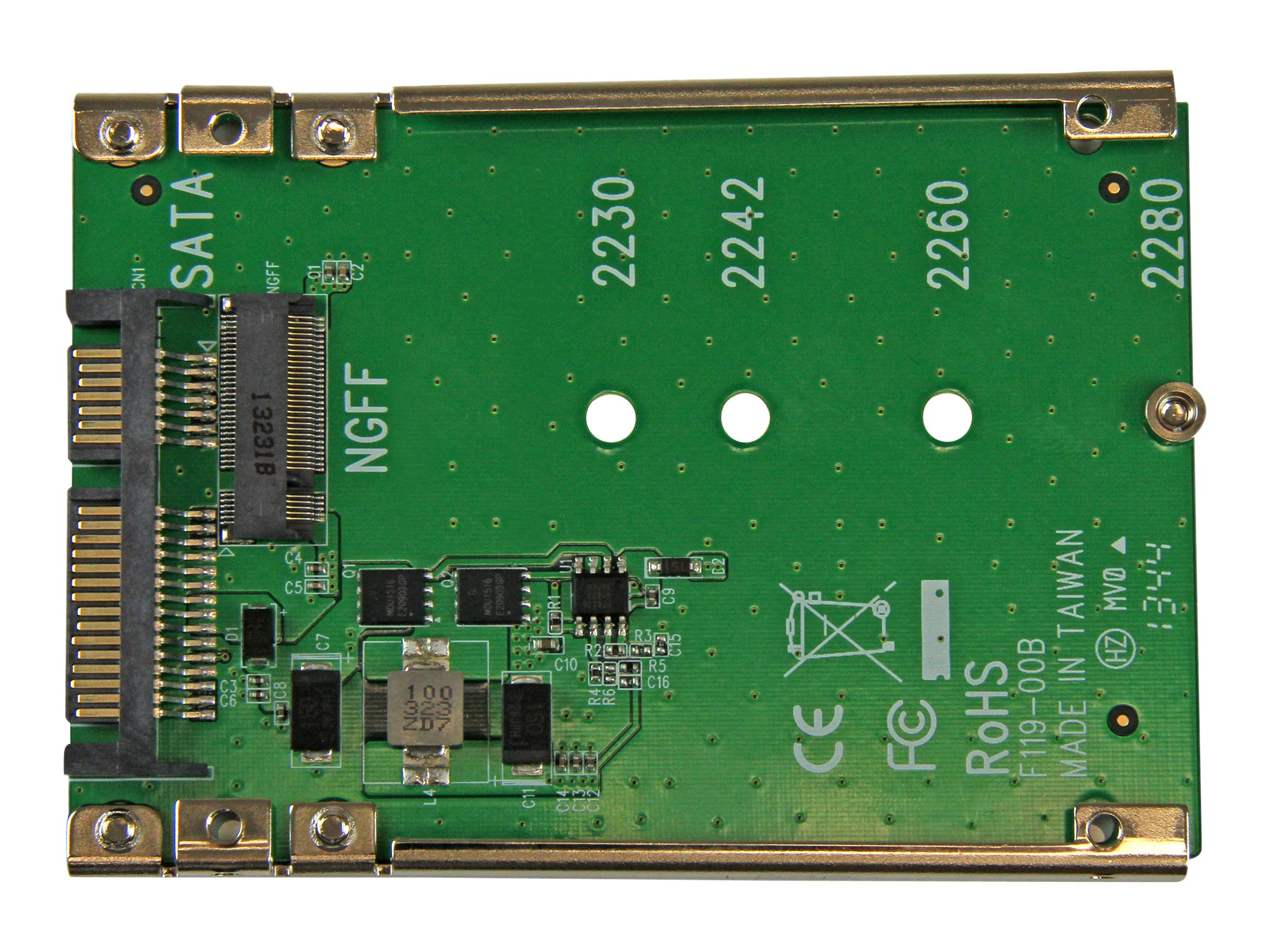 StarTech.com M.2 SSD auf 2.5 Zoll SATA Adapter / Konverter - NGFF auf SATAIII Adapter Karte - Speicher-Controller - SATA 6Gb/s - SATA 6Gb/s