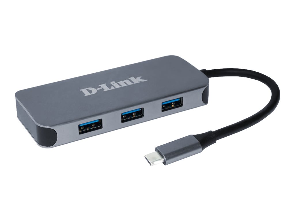 D-LINK DUB-2335 6-in-1 USB-C-Hub 3x USB-A 1x HDMI 1x USB-C mit Datasync. und Ladefunktion bis 60W 1x RJ-45