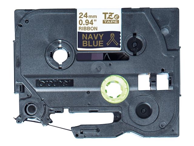 BROTHER P-Touch 24mm dark blue/gold ribbon tape BROTHER P-Touch 24mm dark blue/gold ribbon tape