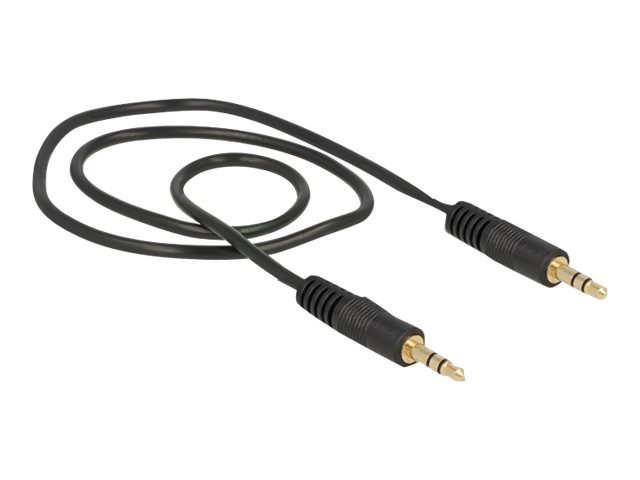 DELOCK Kabel Klinke 3 Pin 3,5mm Stecker > Stecker 0,5m schwarz DELOCK Kabel Klinke 3 Pin 3,5mm Stecker > Stecker 0,5m schwarz