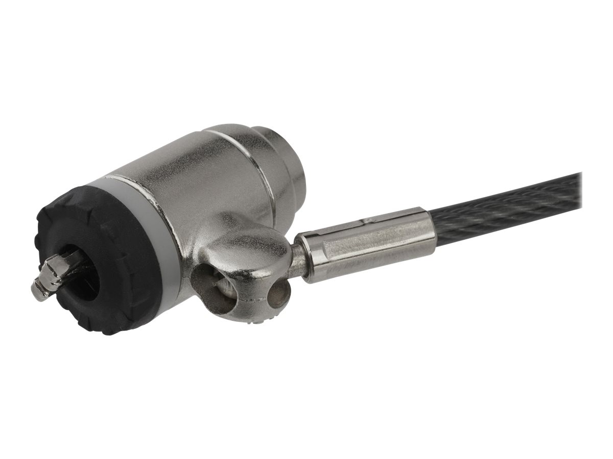 STARTECHCOM Keyed Cable Lock PushtoLock Button 2 m Steel Cable Locking Cable for Laptop Computer Cable Lock