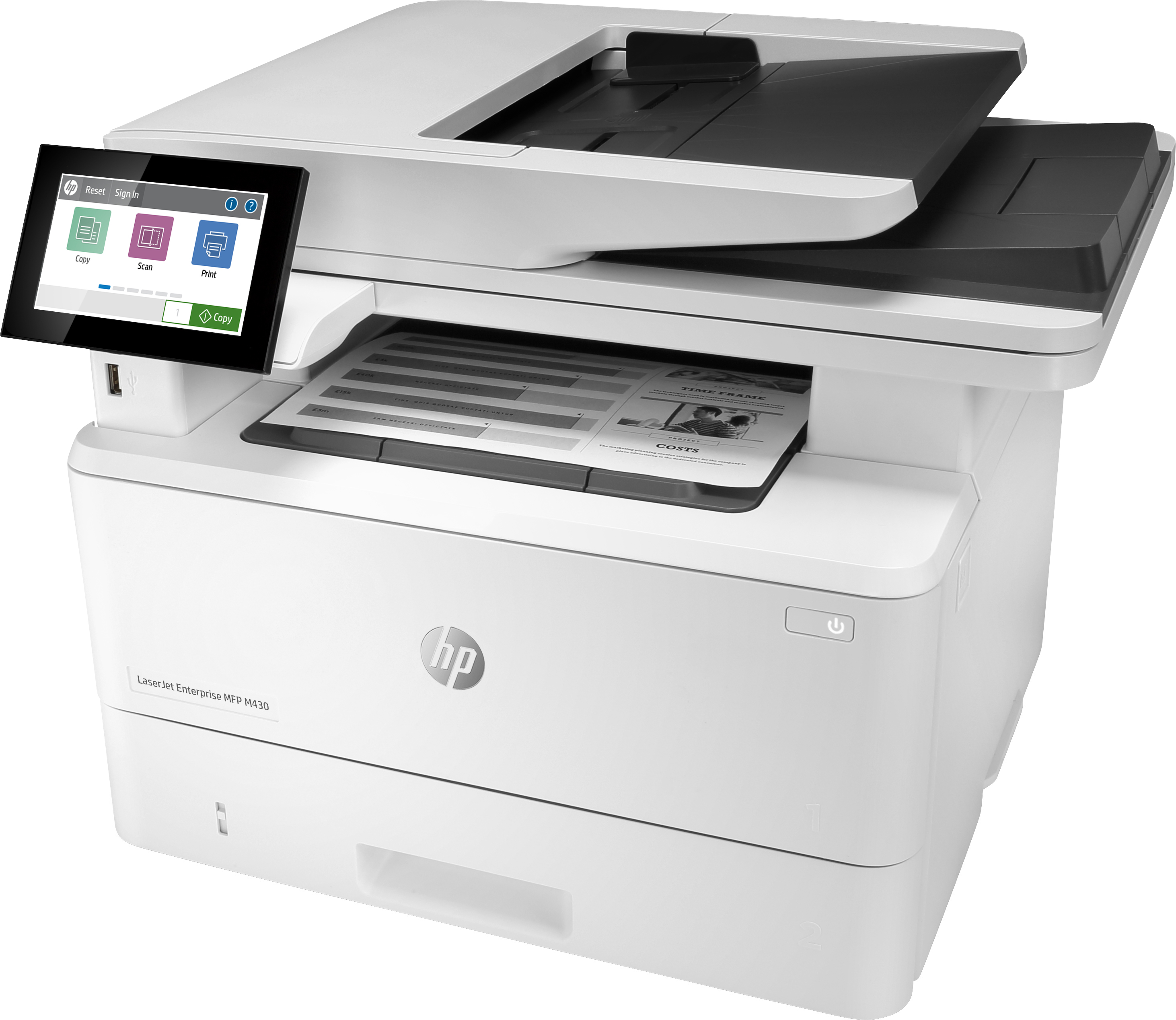 HP LaserJet Enterprise MFP M430f 4 in 1 LaserMultifunktionsdrucker weiß