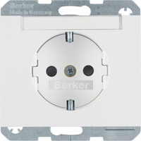 Berker Steckdose SCHUKO 47387009 polarweiss glänzend Berker Steckdose SCHUKO 47387009 polarweiss glänzend