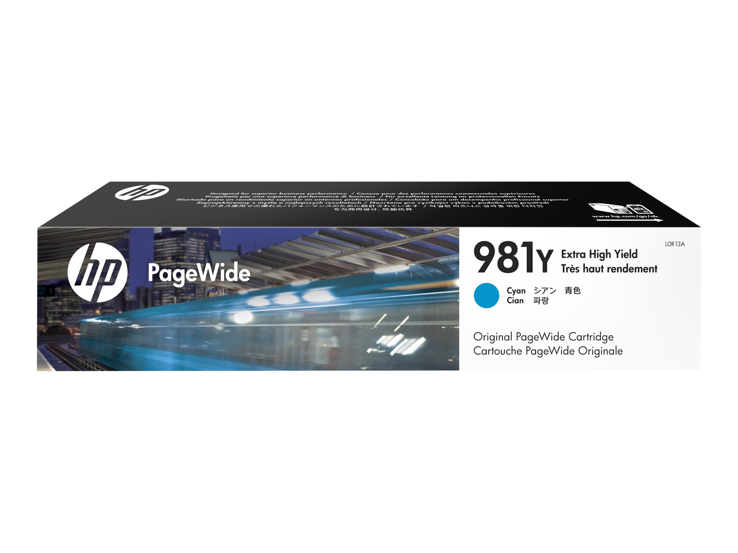 HP 981Y original Extra High Yield Cyan PageWide Cartridge L0R13A HP 981Y original Extra High Yield Cyan PageWide Cartridge L0R13A