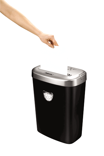 Fellowes Powershred 53C Aktenvernichter mit Partikelschnitt P4, 4 x 35 mm, bis 10 Blatt, schwarz