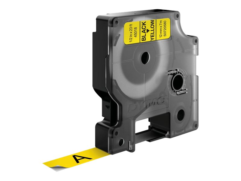 DYMO Schriftband D1 45018 S0720580, 12 mm schwarz auf gelb