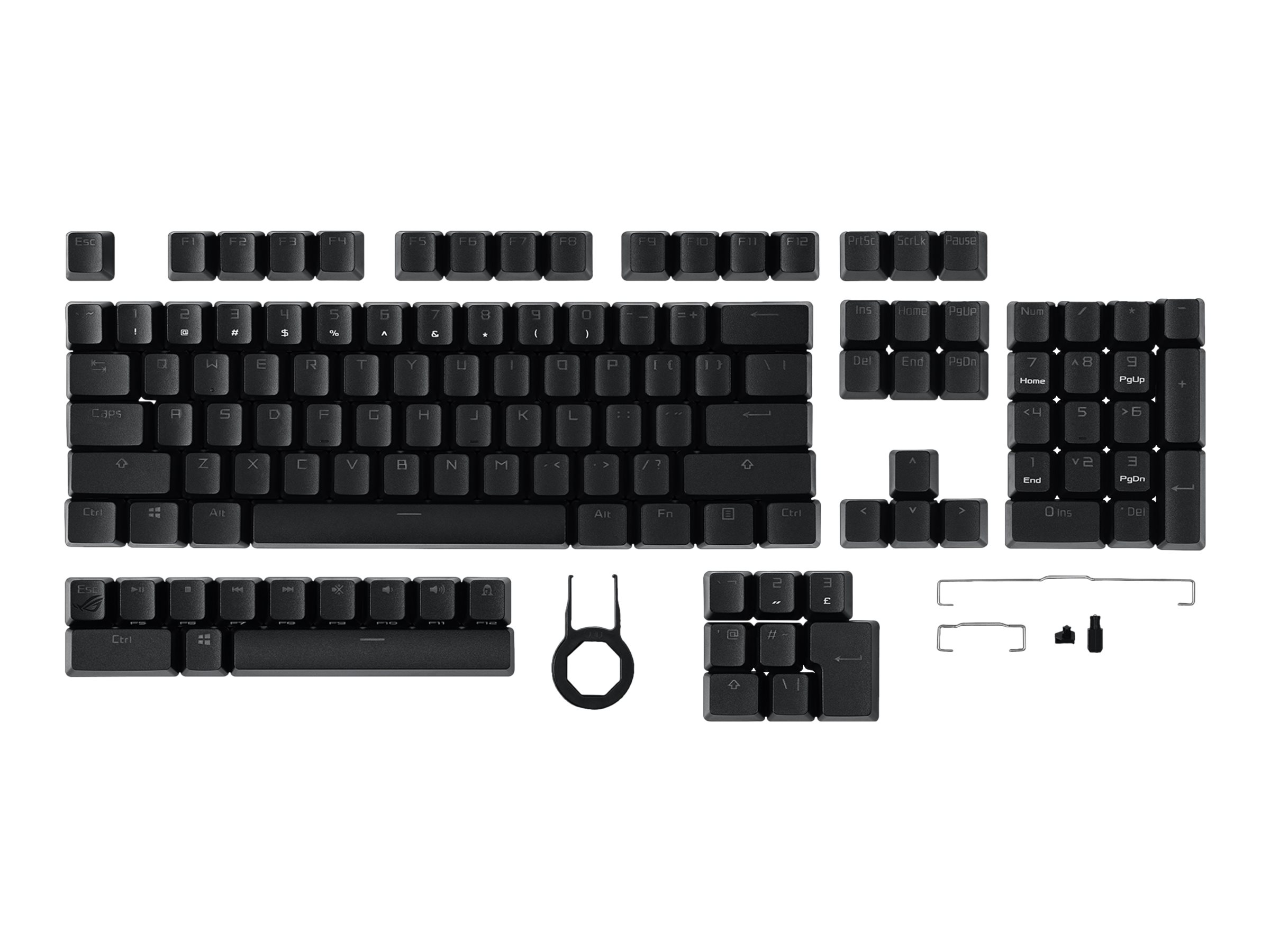 Asus ROG PBT KeycapSet schwarz, 124 Stck