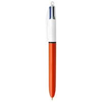 BIC 4-Farben-Kugelschreiber Original orange/weiss, Schreibfarbe: schwarz, blau, rot, gruen, 1 St. BIC 4-Farben-Kugelschreiber Original orange/weiss, Schreibfarbe: schwarz, blau, rot, gruen, 1 St.