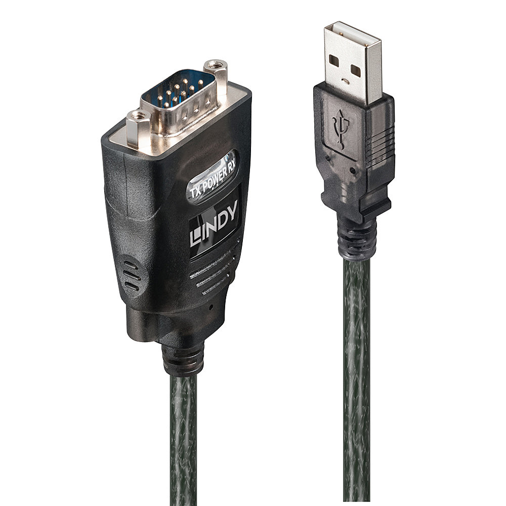 LINDY USB Seriell RS232 Konverter mit COM-Speicherung RS-232 Port Datenraten bis 230 kBit/s Chipset: FTDI