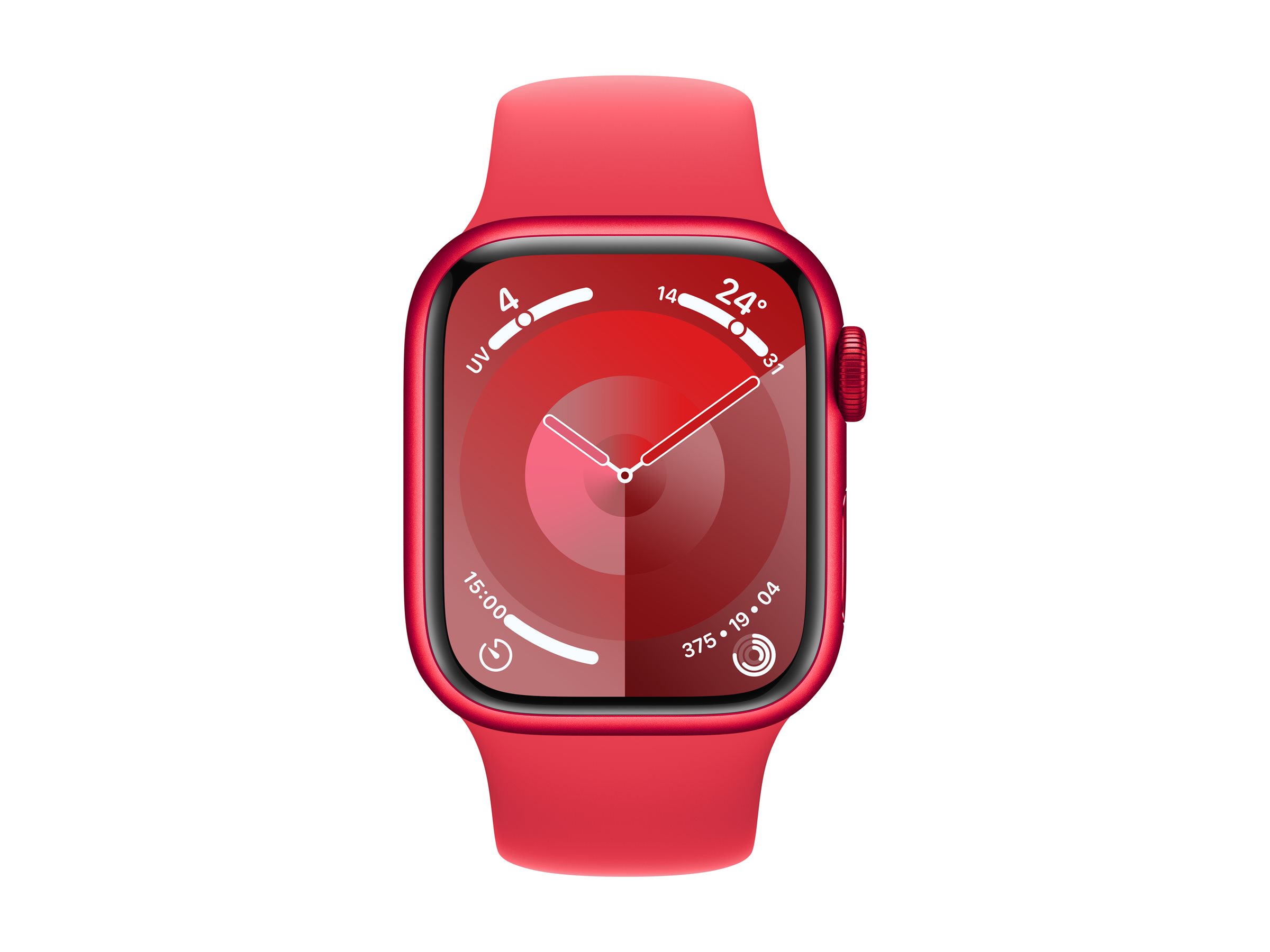 Apple Watch S9 Aluminium Cellular 41mm Rot Sportarmband rot ML NEW
