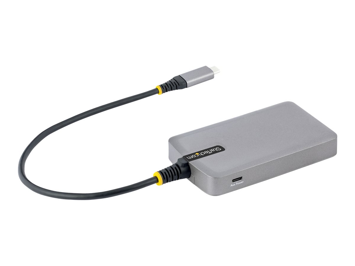 StarTech.com 4-Port USB-C Hub, USB 3.0 5Gbps, Bus Powered, USB Type-C to 4x USB-A Hub with Optional Auxiliary Power Input, Portable Desktop/Laptop USB Hub with 1ft (30cm)