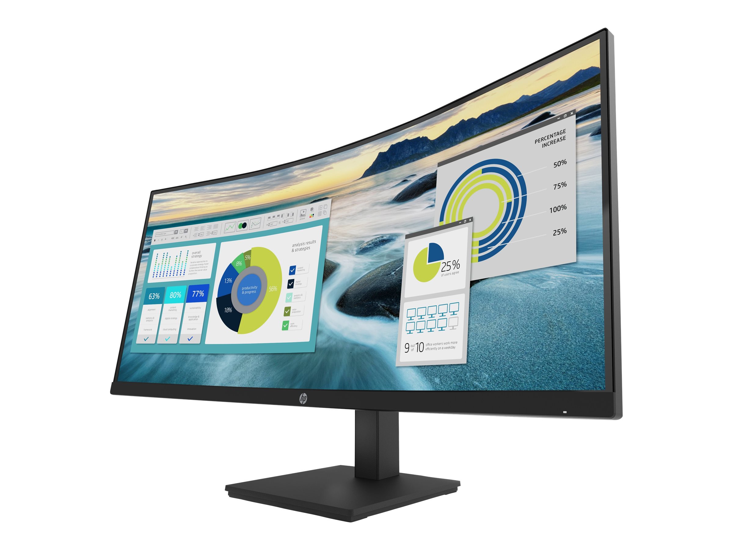 HP P34hc G4 86,36cm 34Zoll WQHD USB-C Curved 1xHDMI 1xDP 4xUSB 3.1 SmartBuy