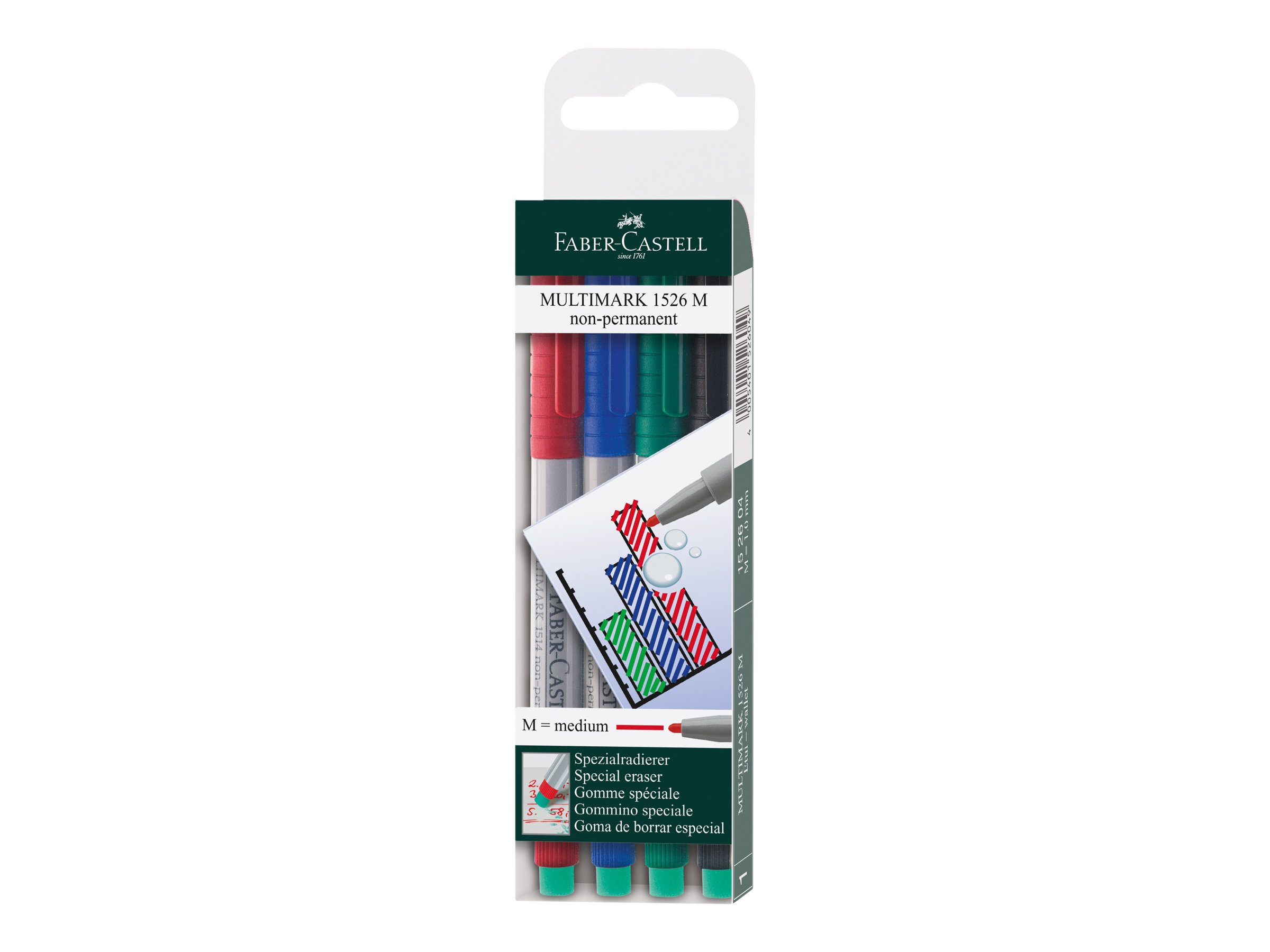 FABER-CASTELL MULTIMARK Folienstifte-Set farbsortiert non-permanent 4 St. FABER-CASTELL MULTIMARK Folienstifte-Set farbsortiert non-permanent 4 St.