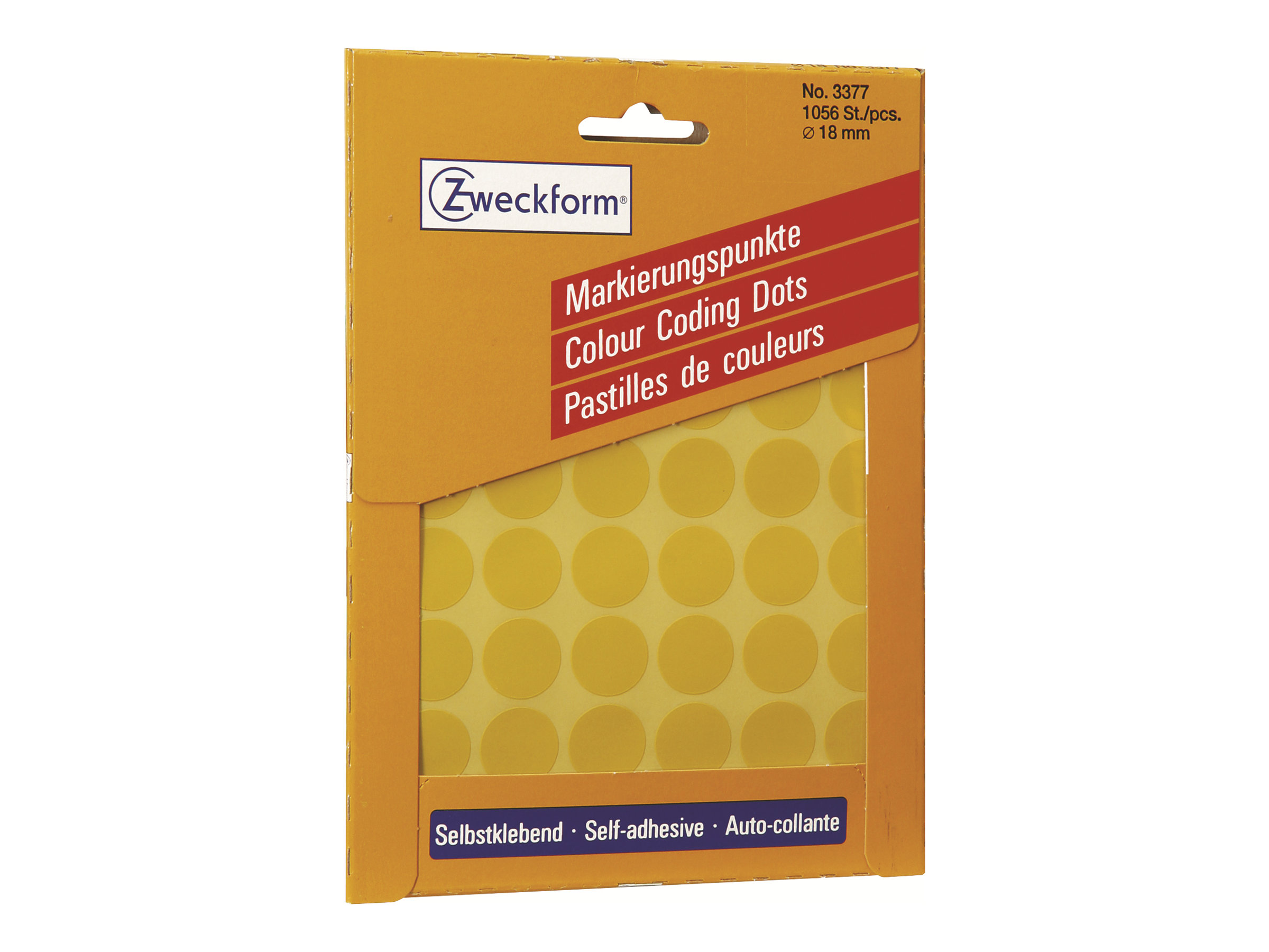 AVERY Zweckform Klebepunkte 3377 gelb Ø 18,0 mm, 1.056 St. AVERY Zweckform Klebepunkte 3377 gelb Ø 18,0 mm, 1.056 St.