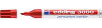 edding 3000 Permanentmarker rot 1,5 3,0 mm, 10 St