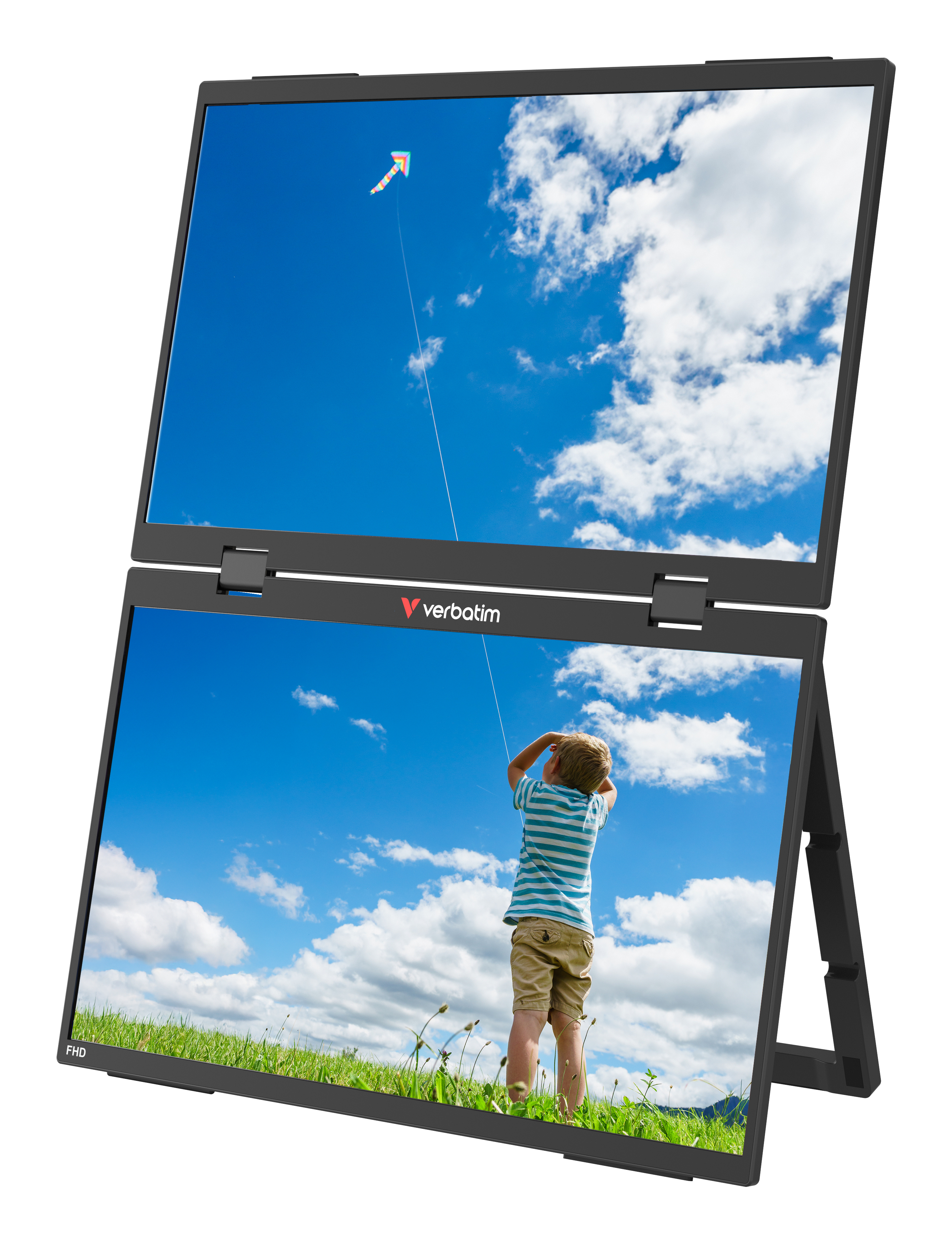 Verbatim Essentials Portable Monitor 15,6 Zoll FHD Dual Monitor