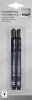 SIGEL 20 Kreidemarker schwarz 1,0 - 2,0 mm, 2 St. SIGEL 20 Kreidemarker schwarz 1,0 - 2,0 mm, 2 St.