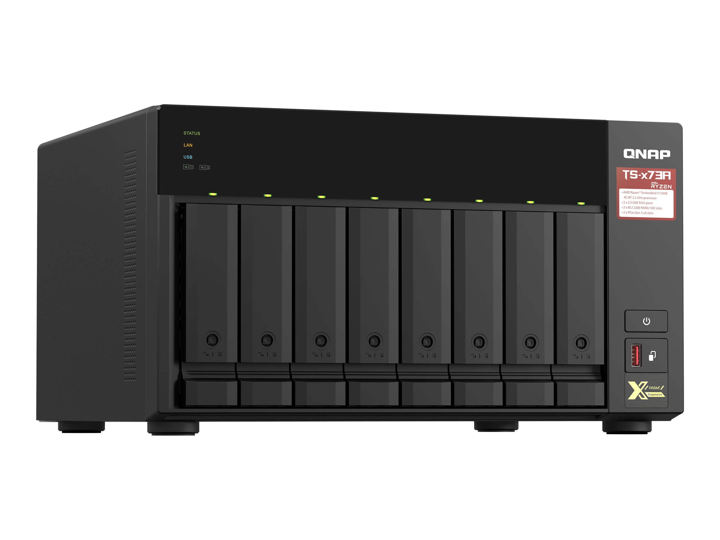 8Bay Qnap TS873A8G 8 Bay NAS Enclosure Storage Server NAS