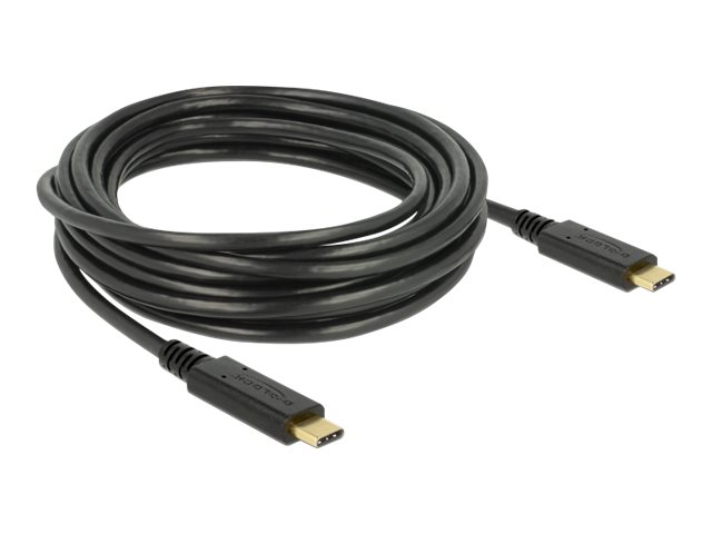Delock Kabel USB 2.0 USB Type-C Stecker > USB Type-C Stecker 4,0 m schwarz 3 A