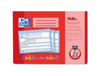 OXFORD Schreiblernheft Zahlenlernheft Lineatur ZL kariert DIN A4 quer ohne Rand, 16 Blatt, 1 St