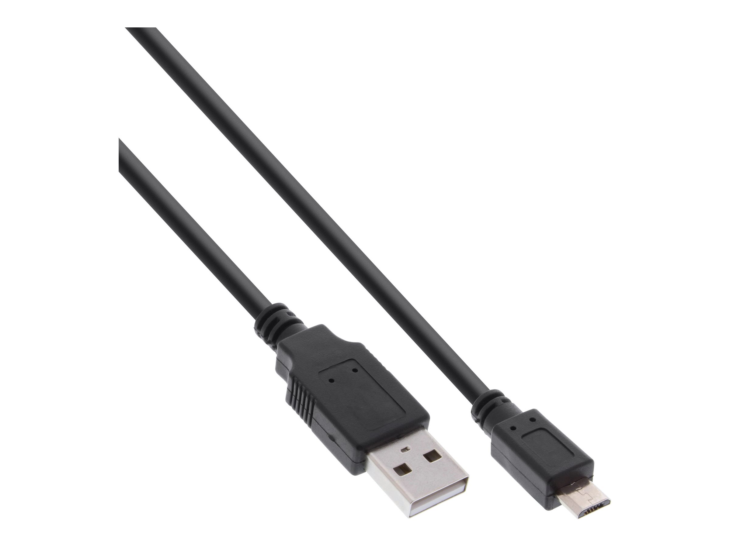 INLINE Micro-USB 2.0 Schnellladekabel USB-A Stecker an Micro-B Stecker schwarz 2m INLINE Micro-USB 2.0 Schnellladekabel USB-A Stecker an Micro-B Stecker schwarz 2m