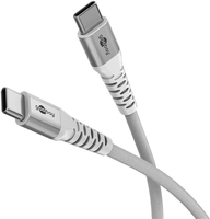 Goobay USB‑C‑auf‑USB‑C Textilkabel 1 m Weiß