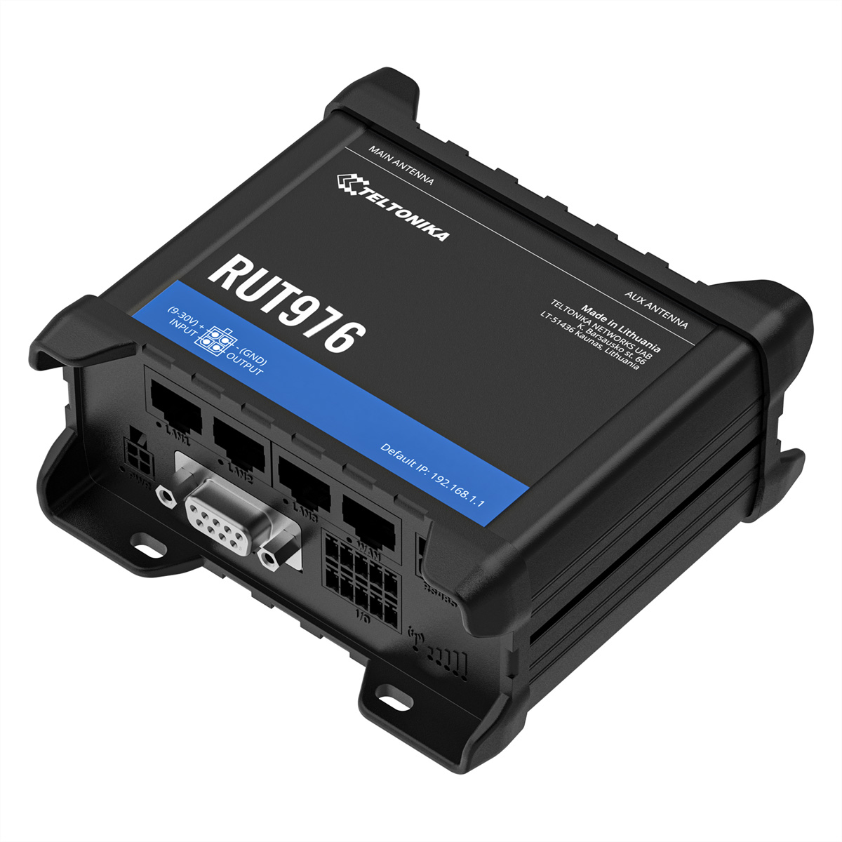 TELTONIKA NETWORKS RUT976 DUAL SIM Redcap 5G/4G/LTE RS232 RS485 I/O WiFi GNSS Router