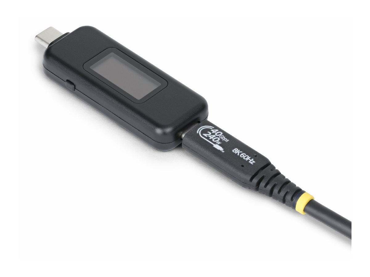 STARTECH.COM USB-C Stromtester/Kabeltester Bidirektionales Digitalmultimeter fur Leistung Spannung und Strom 240W PD EPR