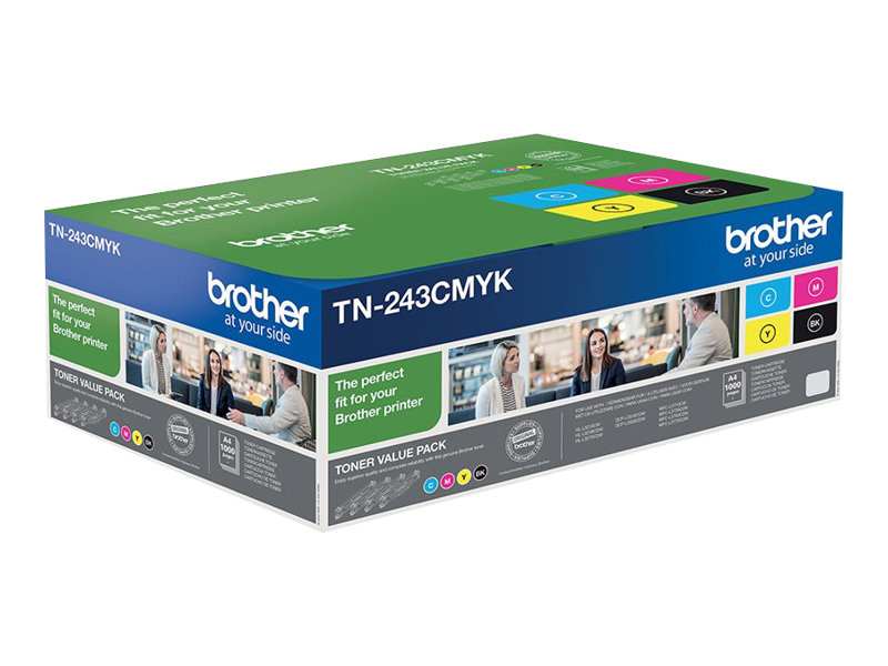 Brother TN243CMYK Value Pack - 4er-Pack - Schwarz, Gelb, Cyan, Magenta