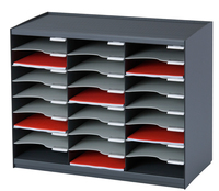 PAPERFLOW Sortierstation anthrazit mit 24 Faecher PAPERFLOW Sortierstation anthrazit mit 24 Faecher