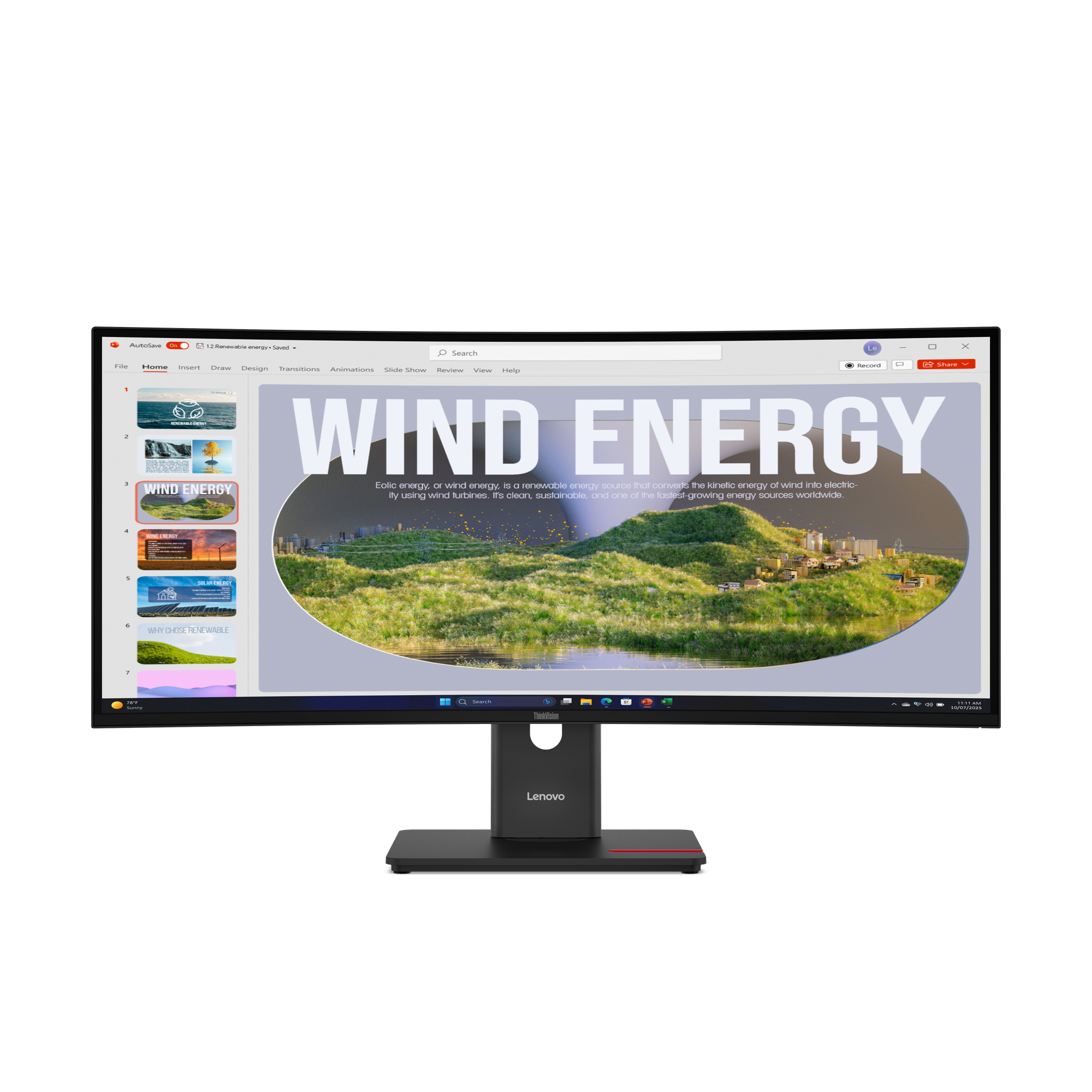 Lenovo ThinkVision T34WD40 LEDMonitor 86,4cm 34 curved