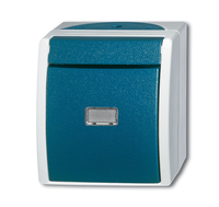 Busch-Jaeger Wechselschalter 2601/6 WGL-53 ocean grau/blaugrün Busch-Jaeger Wechselschalter 2601/6 WGL-53 ocean grau/blaugrün