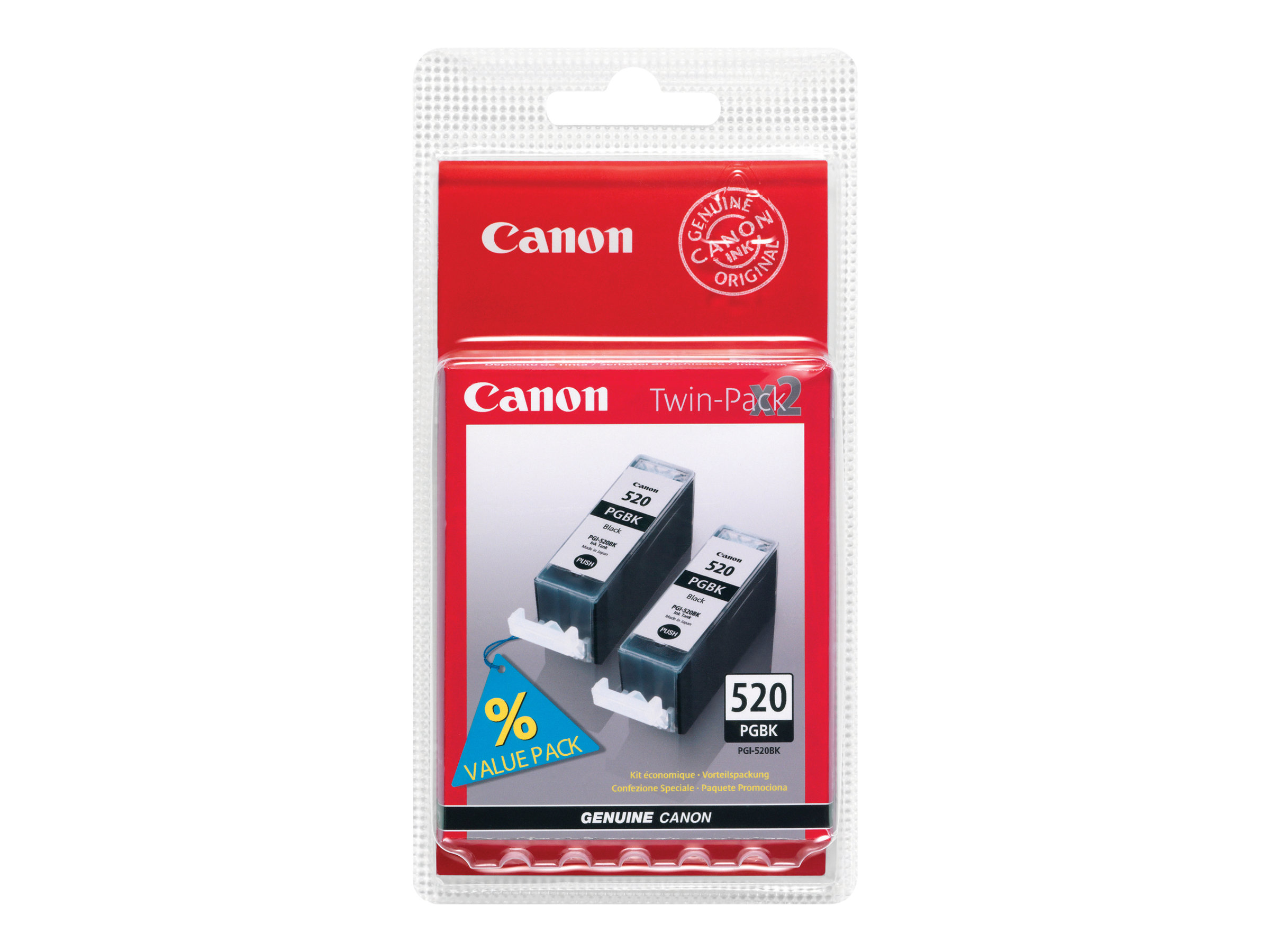 Canon PGI-520 BK Twin-Pack  schwarz Druckerpatronen, 2er-Set