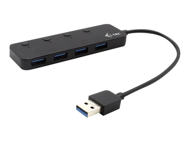I-TEC USB 3.0 Metal HUB 4 Port mit einzelnen Ein / Aus-Schaltern 4x USB 3.0 Port mit Unterstuetzung fuer schnelles Aufladen BC 1.2 I-TEC USB 3.0 Metal HUB 4 Port mit einzelnen Ein / Aus-Schaltern 4x USB 3.0 Port mit Unterstuetzung fuer schnelles Aufladen BC 1.2
