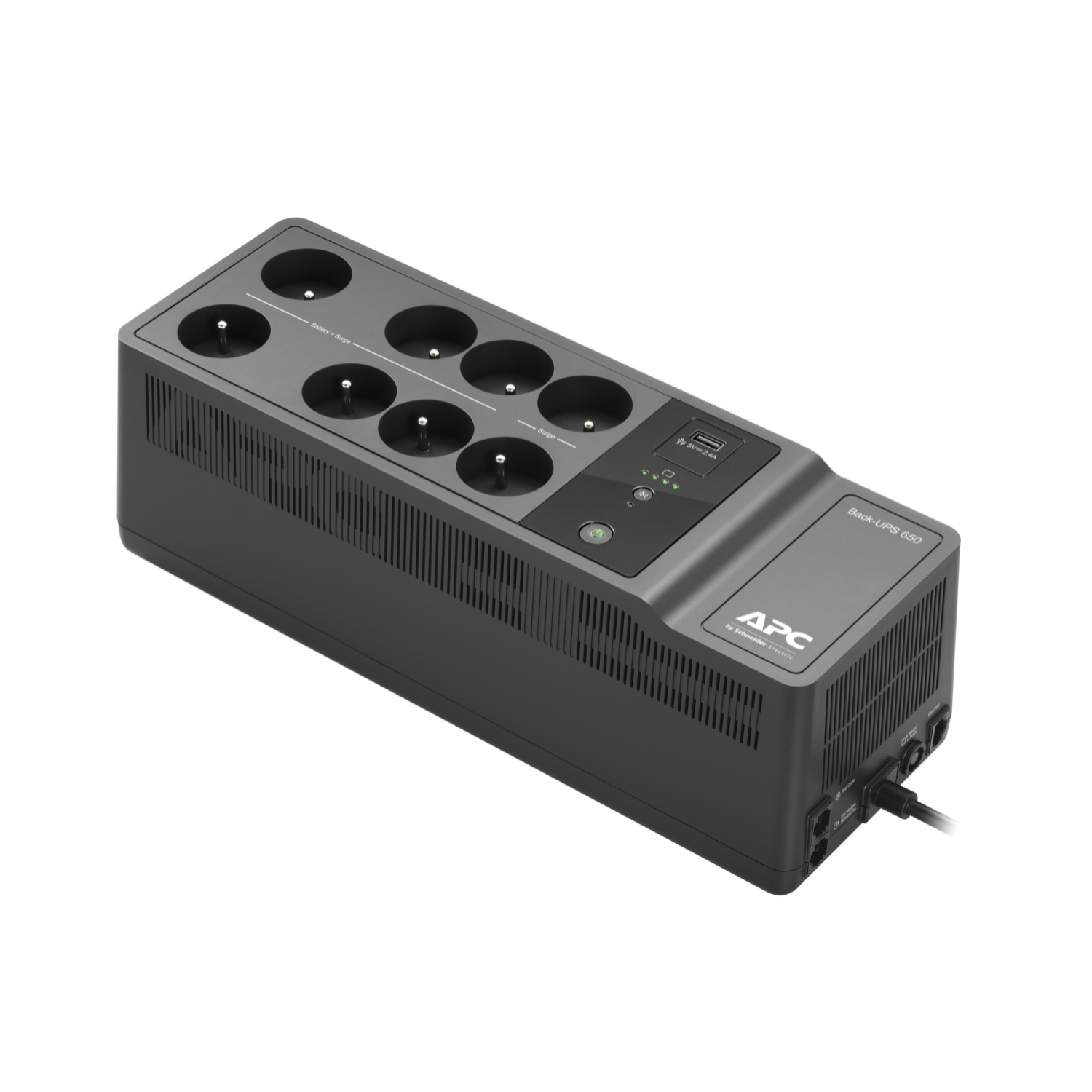 APC BackUPS BE650G2FR UPS AC 220230V 400Watt 650VA USB output connectors 8 Black
