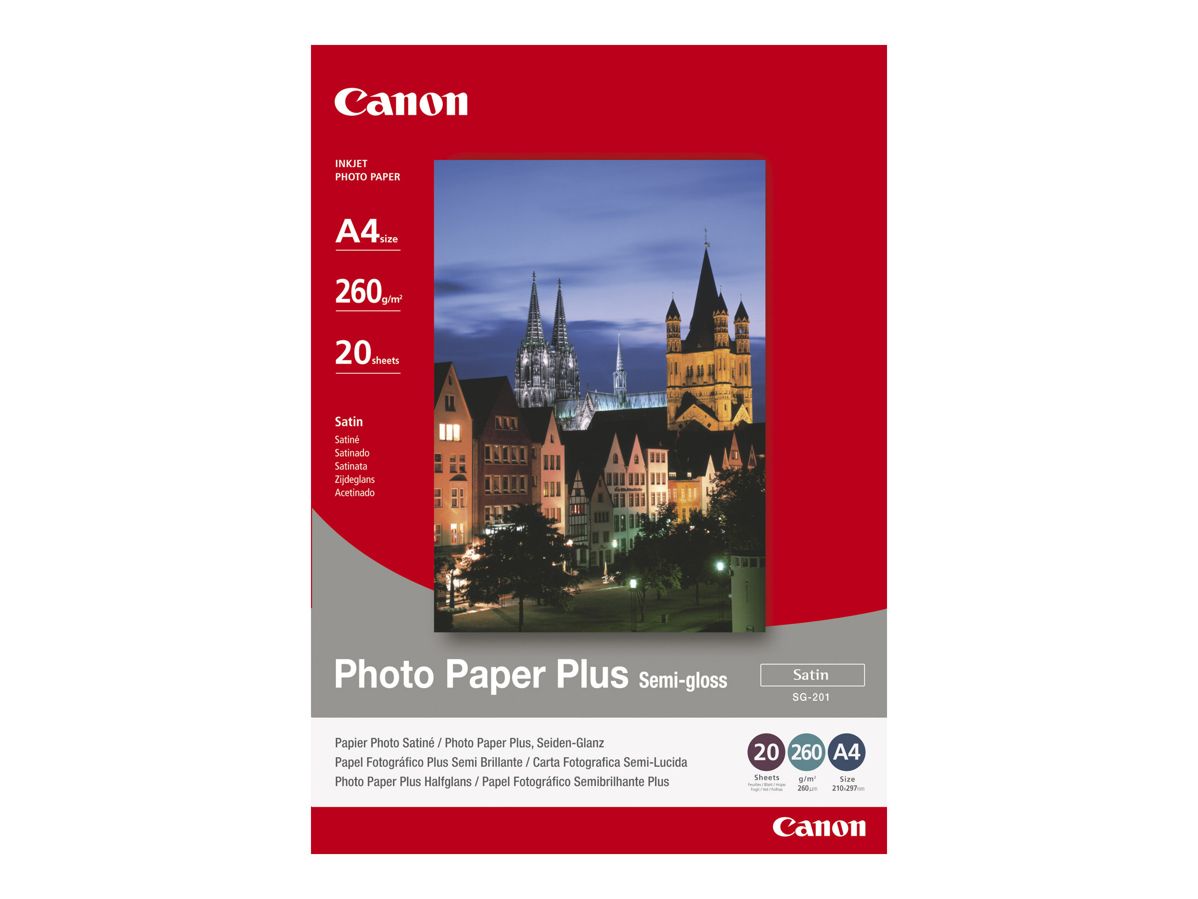 CANON SG-201 semi glänzend Foto Papier inkjet 260g/m2 10x15cm 50 Blatt 1er-Pack