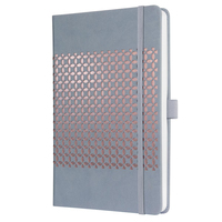 SIGEL Notizbuch Jolie® ca. DIN A5 liniert, grau/kupfer Hardcover 174 Seiten SIGEL Notizbuch Jolie® ca. DIN A5 liniert, grau/kupfer Hardcover 174 Seiten