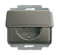 Busch-Jaeger Steckdose SCHUKO 20 EUK-20 alpha nea platin Busch-Jaeger Steckdose SCHUKO 20 EUK-20 alpha nea platin