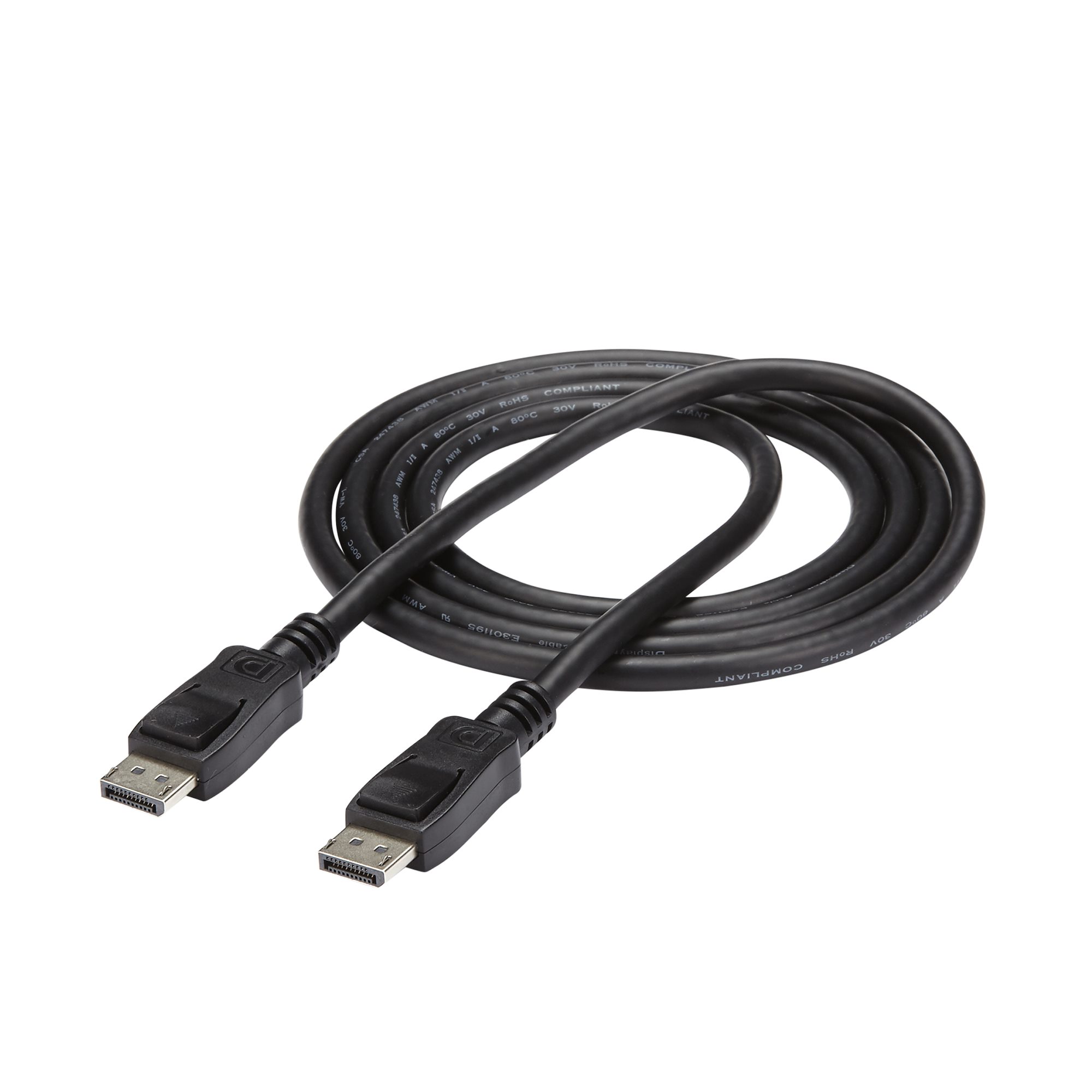 STARTECHCOM DisplayPort 12 Cable with Latches Certified 6 ft