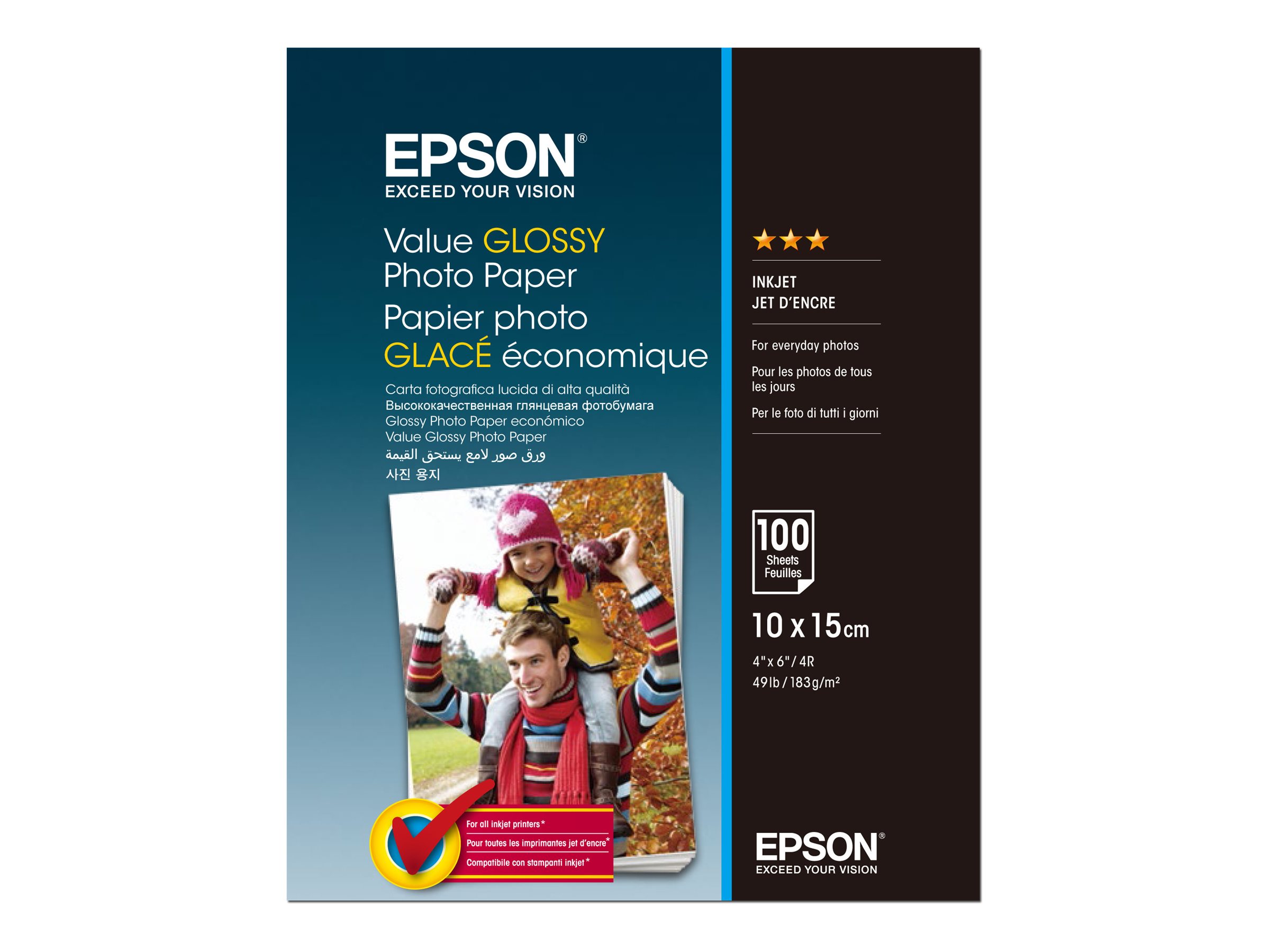 EPSON Fotopapier S400039 10,0 x 15,0 cm hochglÃ¤nzend 183 g/qm 100 Blatt