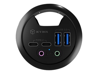 4Port IcyBox USB 30 IBHUB1403B Tischeinbau