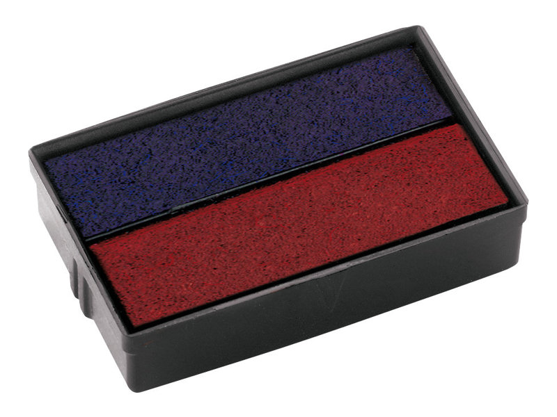 2 COLOP Ersatzstempelkissen E/10/2 blau/rot 2,9 x 1,8 cm