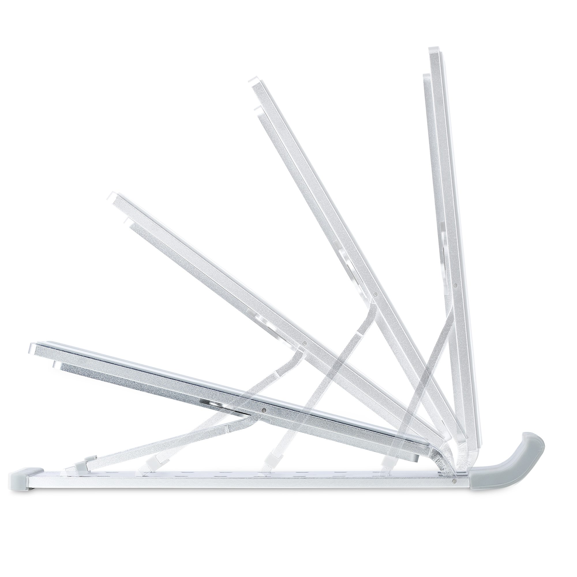 STARTECHCOM Foldable Laptop Riser Stand Portable Height Adjustable Ergonomic Laptop Stand TiltRaisedAngled LaptopTablet Stand