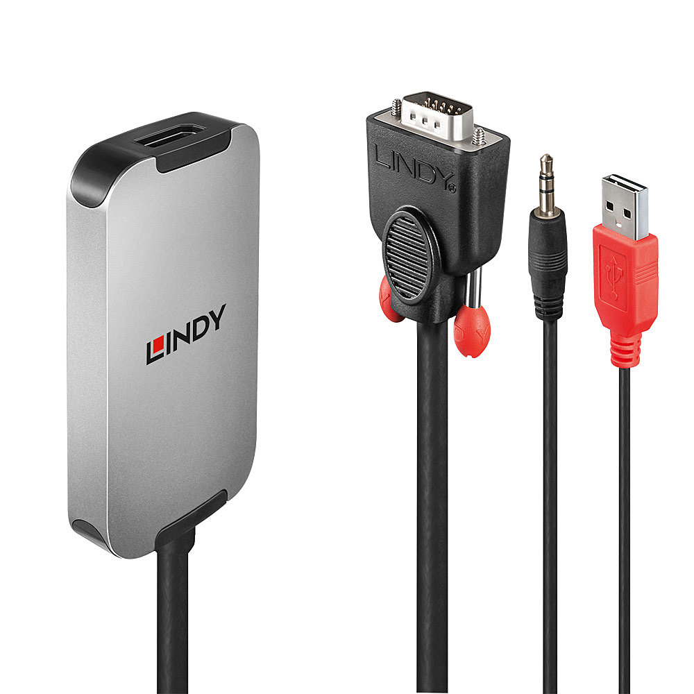 LINDY VGA auf DisplayPort 1.2 Konverter mit Audio