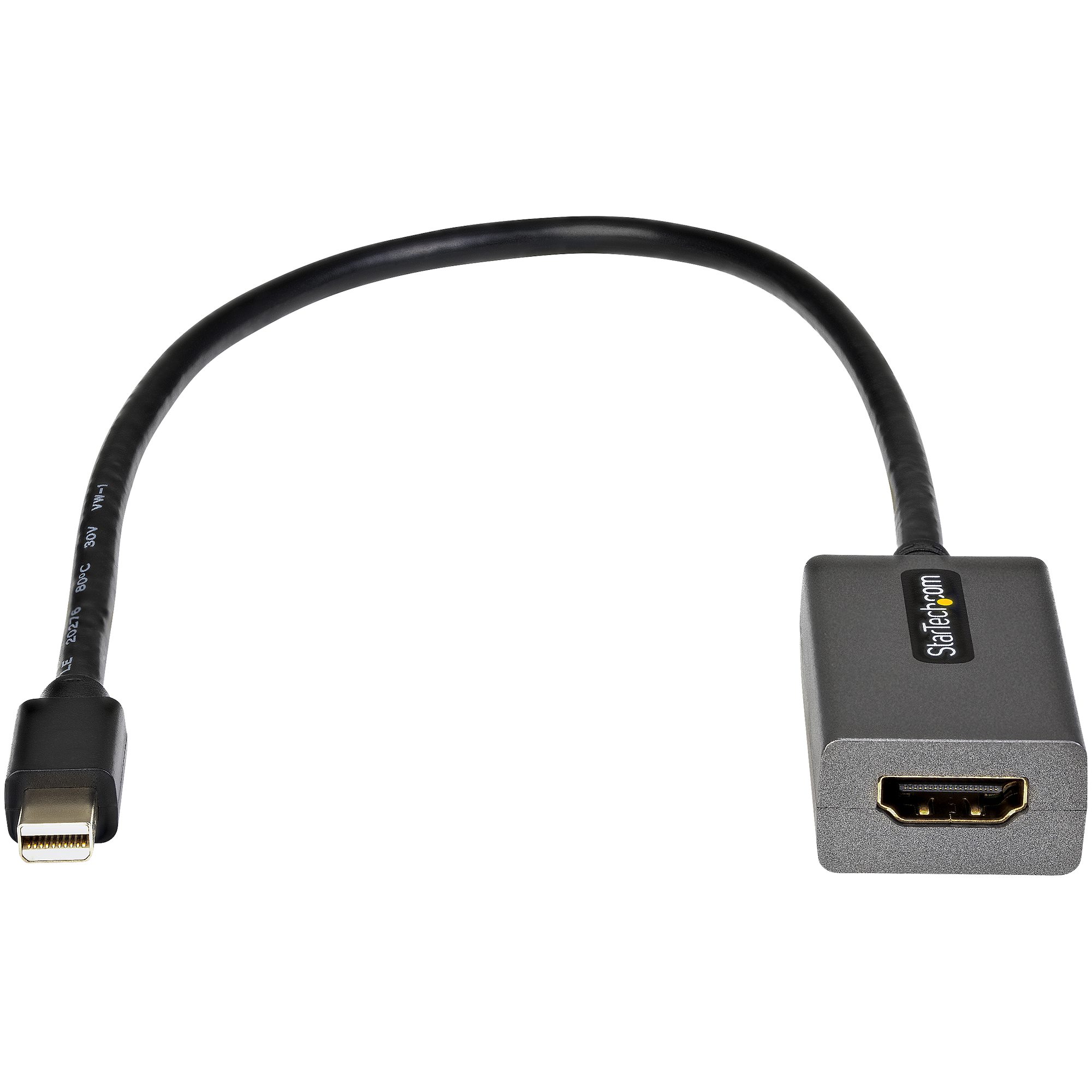 STARTECHCOM Mini DisplayPort auf HDMI Adapter mDP 12 auf HDMI Adapter Dongle 1080p Videokonverter 30cm Kabel