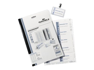 DURABLE Einsteckschilder fuer Namensschilder Badgemaker 21,0 x 6,1 cm, 20 St.